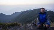 На връх Чуанди Динг, сутринта, ме - At Chuandi Ding peak, morning, me