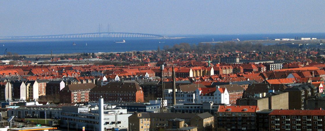 the town and the Bridge