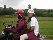 Yangxi- LiJuan and YingYing on motorcycle-02