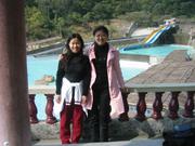 Tai He Dong-YingYing and Xue Hua at swimming pool
