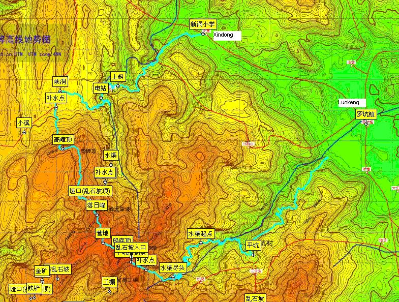Карта на Чуанди Динг с маршрута - Chuandi Ding map with the trek