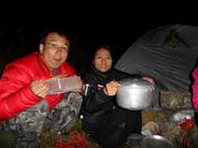 На връх Чуанди Динг, вечерта, Цинфън Лънюе и Ча Нонг - At Chuandi Ding peak, evening, Qingfeng Lengyue and Cha Nong
