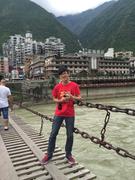 По пътя от Ya'an (雅安) до Kangding (康定): град Luding (泸定), на 1350 м височина, историческия мост