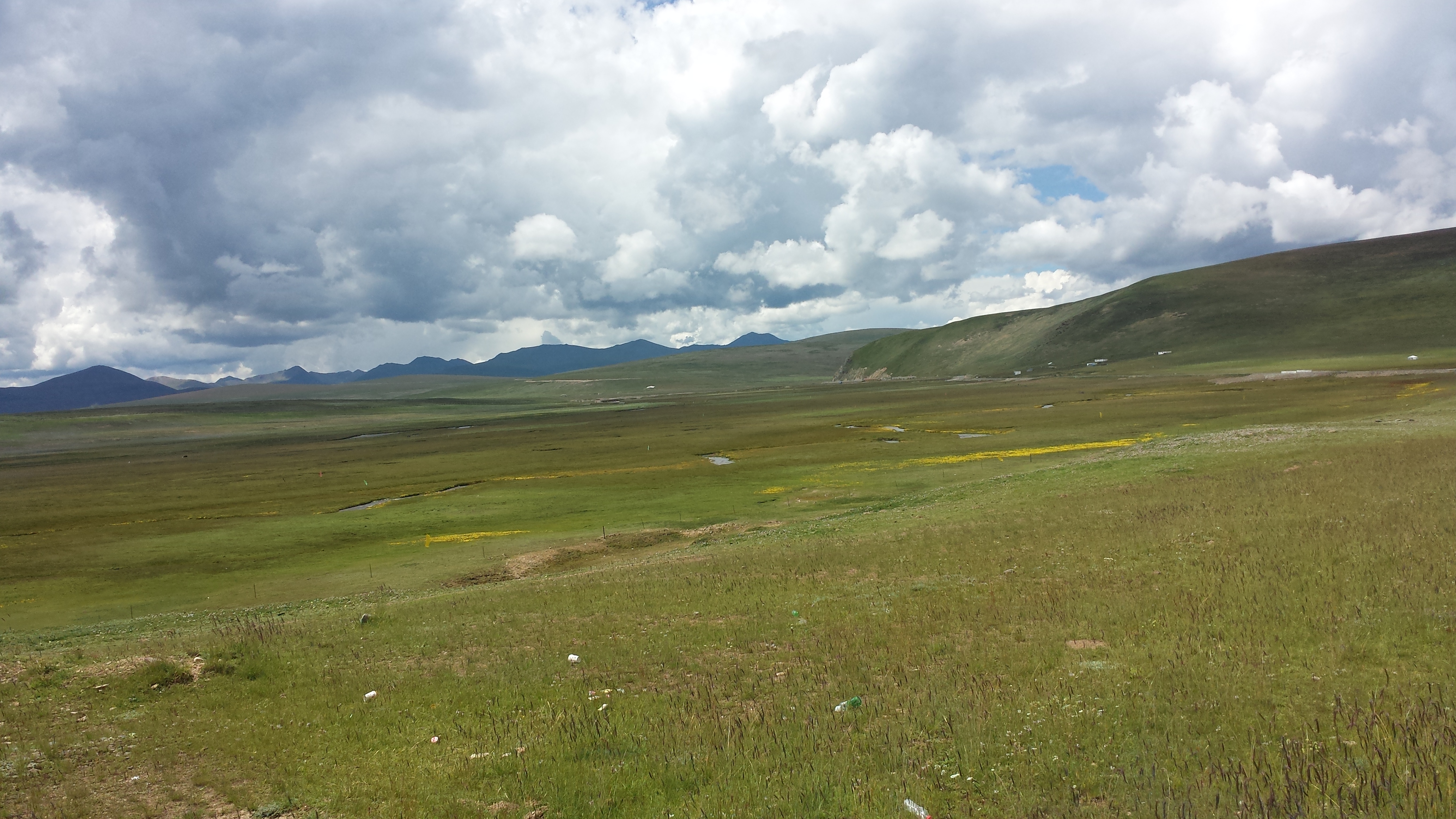 По пътя от Serxu (石渠，སེར་ཤུལ།) до Yushu (玉树，ཡུལ་ཤུལ་གྲོང་ཁྱེར།), на 4350 м височина 