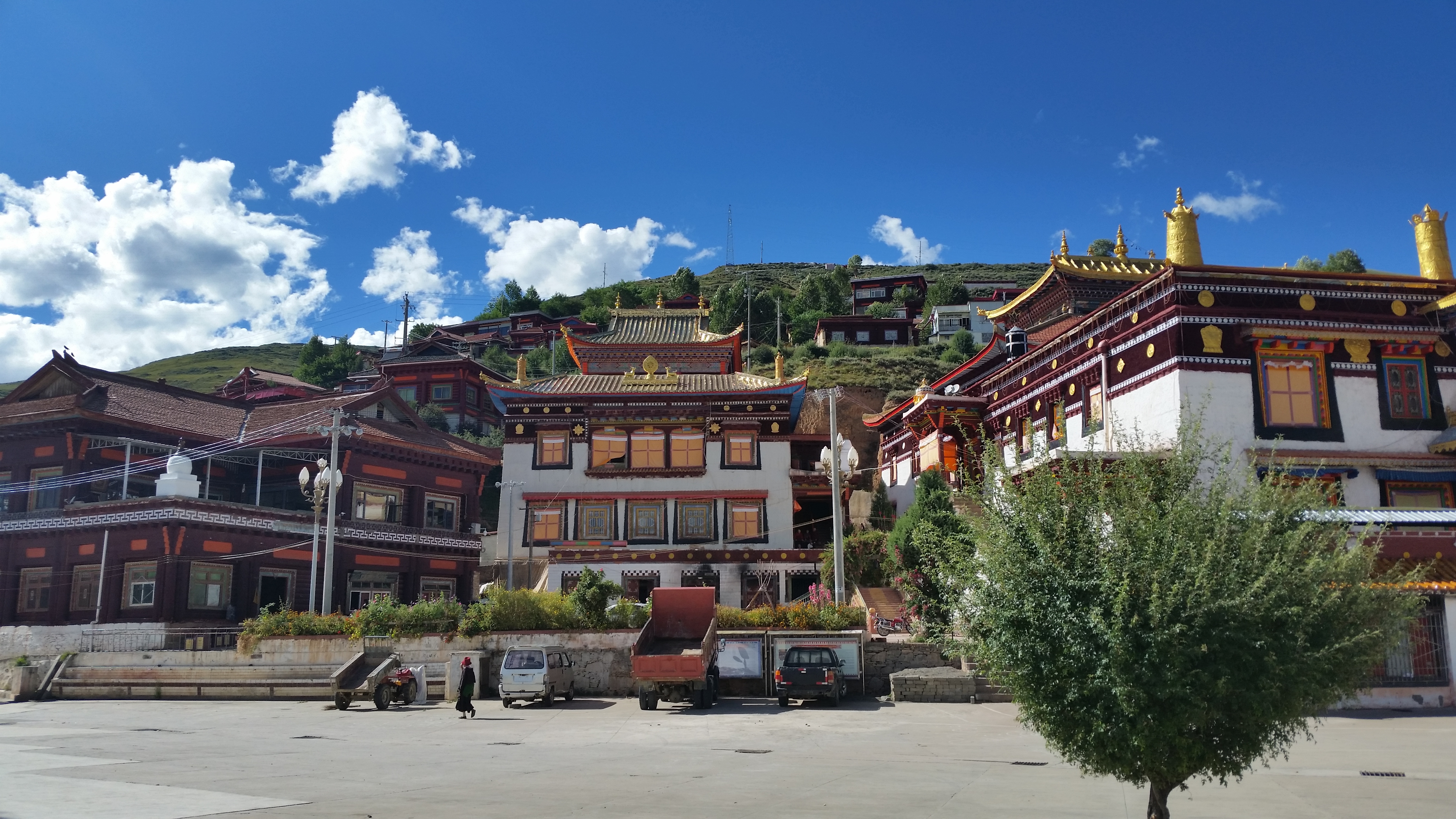 August 21: Drango (炉霍,བྲག་འགོ), 3230 m altitude, Shouling monastery Август 21: Дранго (炉霍,བྲག་འགོ), 3230 м височина, манастир Шо